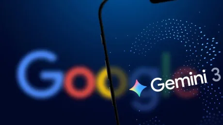Logo-ul Gemini pe fundalul culorilor Google.