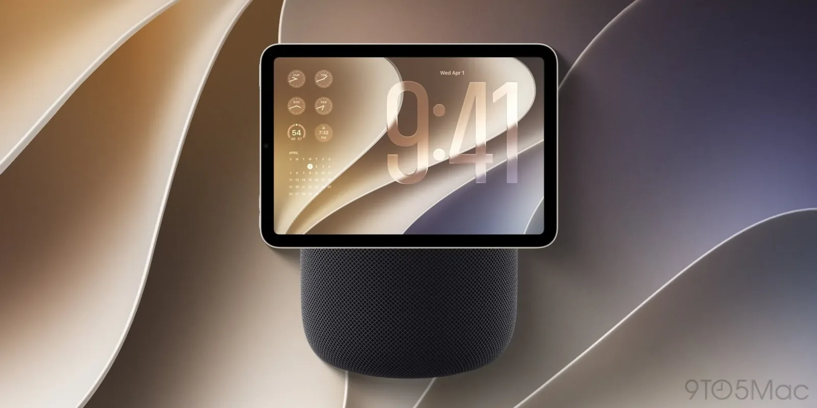 Ecranul HomePad cu widgeturi personalizabile pentru fiecare cameră din casă.