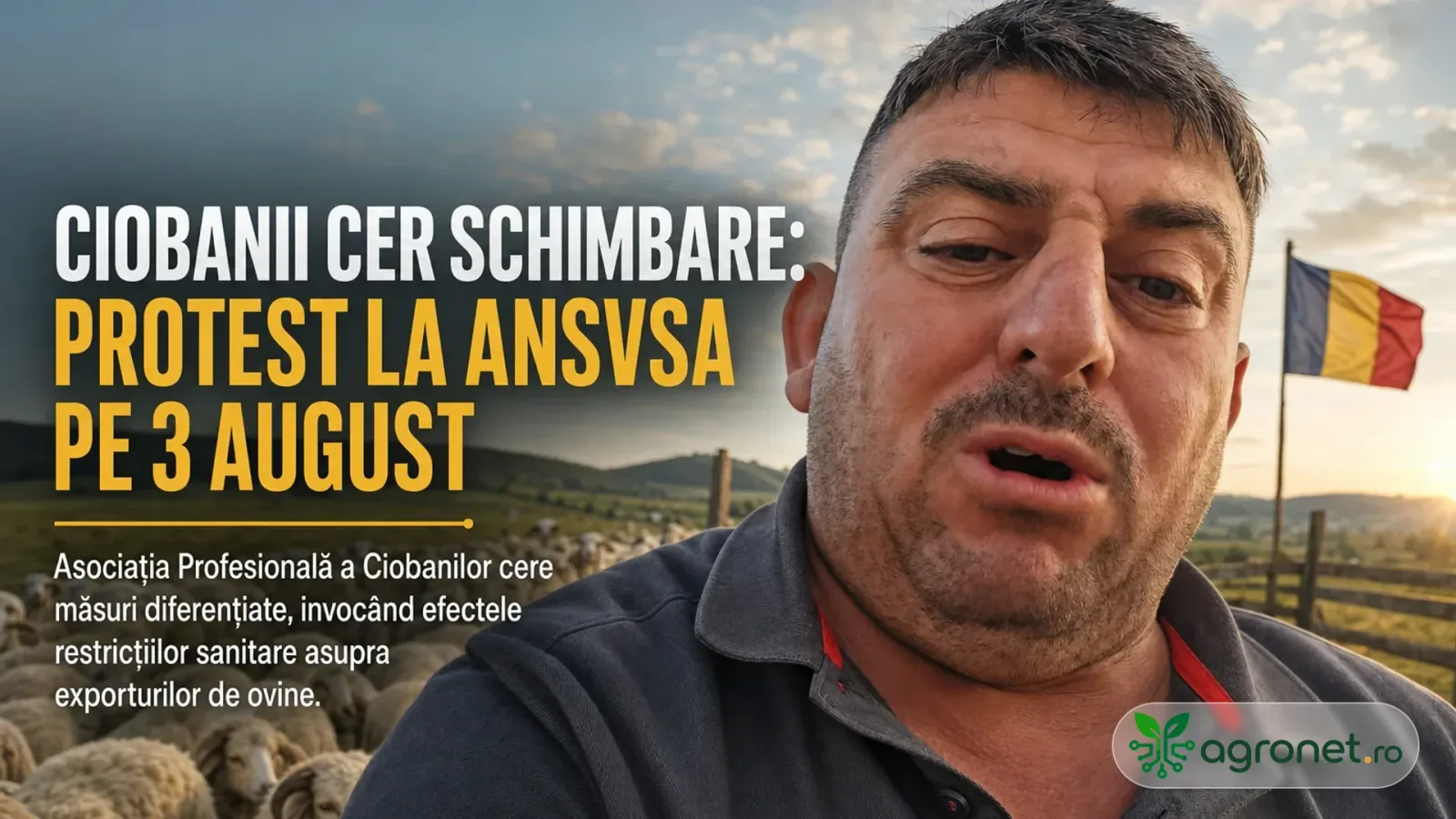 Crescătorii de ovine protestează pentru a solicita schimbări în conducerea ANSVSA.