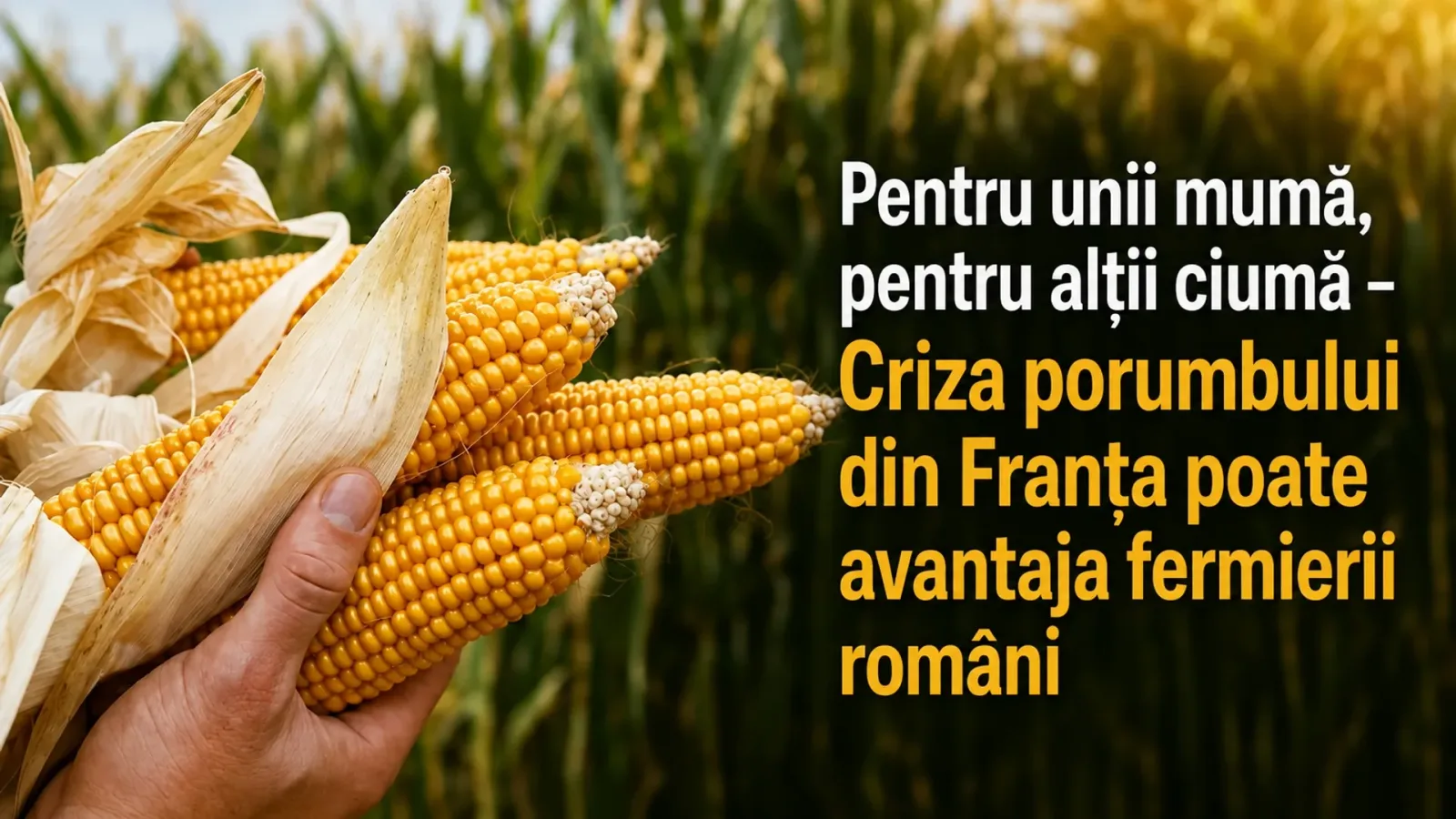 Recolta de porumb afectată de secetă în Franța, oportunitate pentru fermierii români.