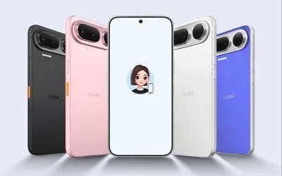 Nubia NaviX Ultra, telefon cu asistent AI, disponibil în mai multe culori.
