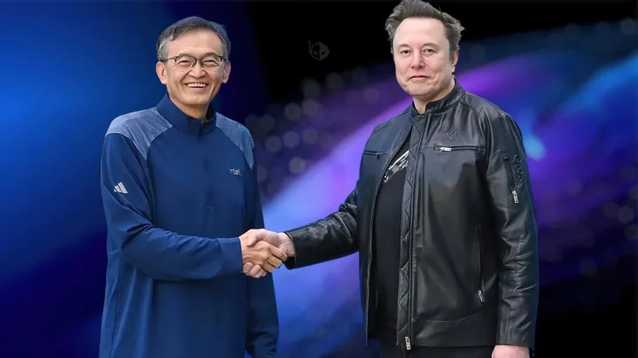 Elon Musk și un partener discutând despre colaborări tehnologice în industria semiconductorilor.
