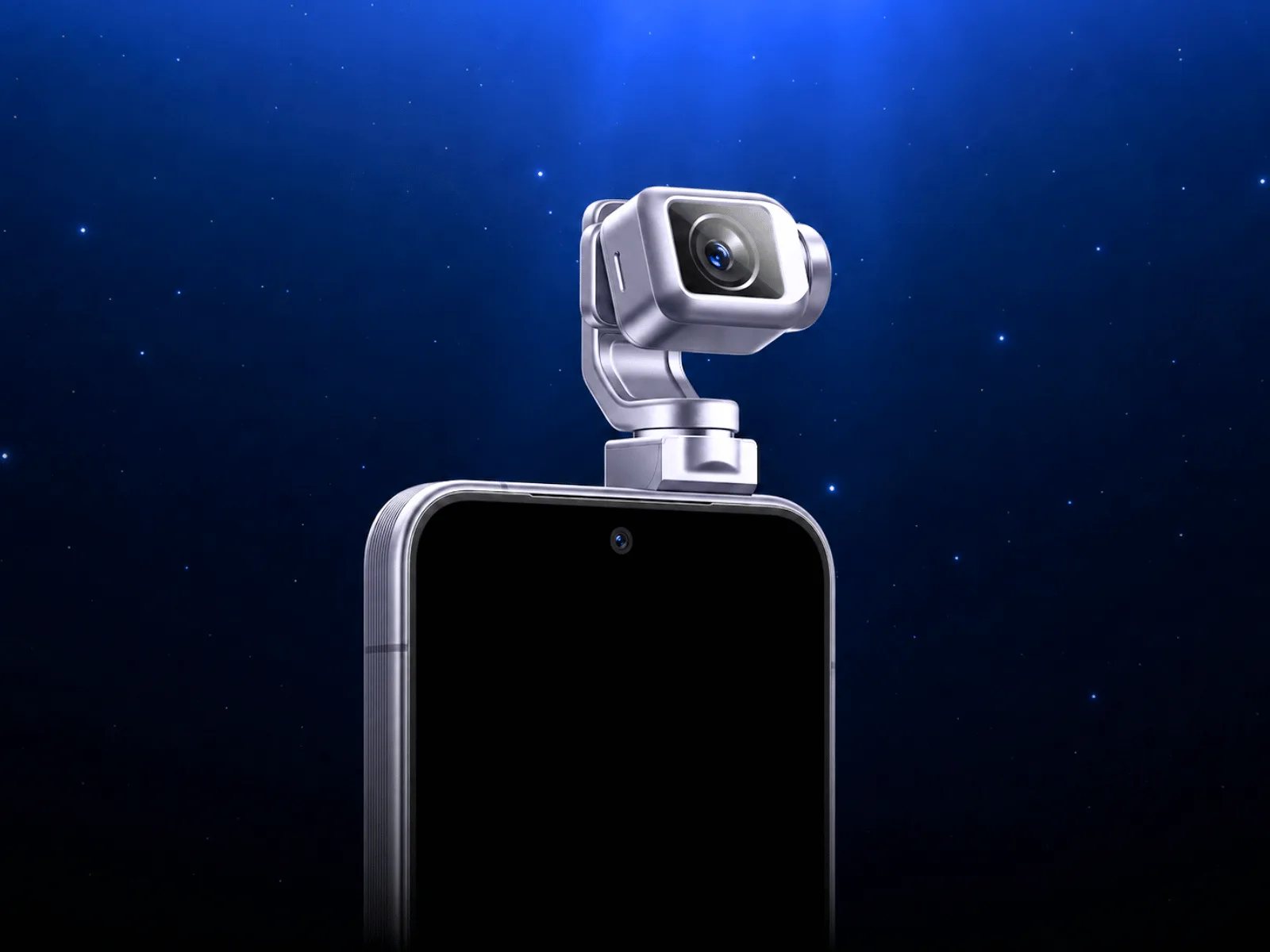 Smartphone inovator cu cameră pe braț robotic pentru filmare avansată.