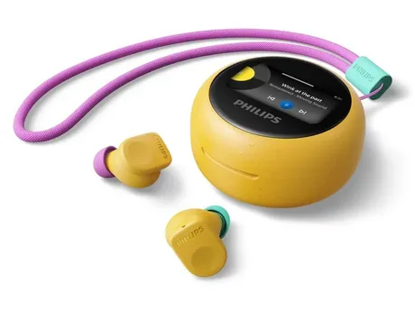 Căști wireless Philips cu design retro și control tactil inovator.