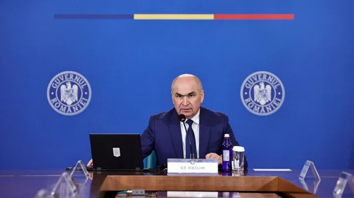 Ilie Bolojan în timpul unei ședințe de guvern.