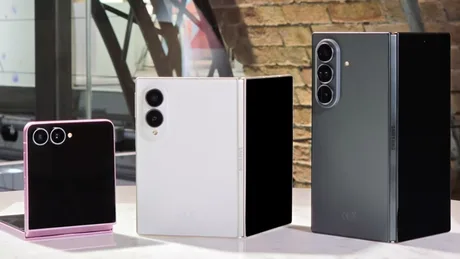 Noua gamă de telefoane pliabile Samsung, cu design inovator și specificații avansate.