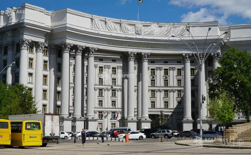 Clădirea Ministerului de Externe din Ucraina, în contextul tensiunilor cu Rusia.