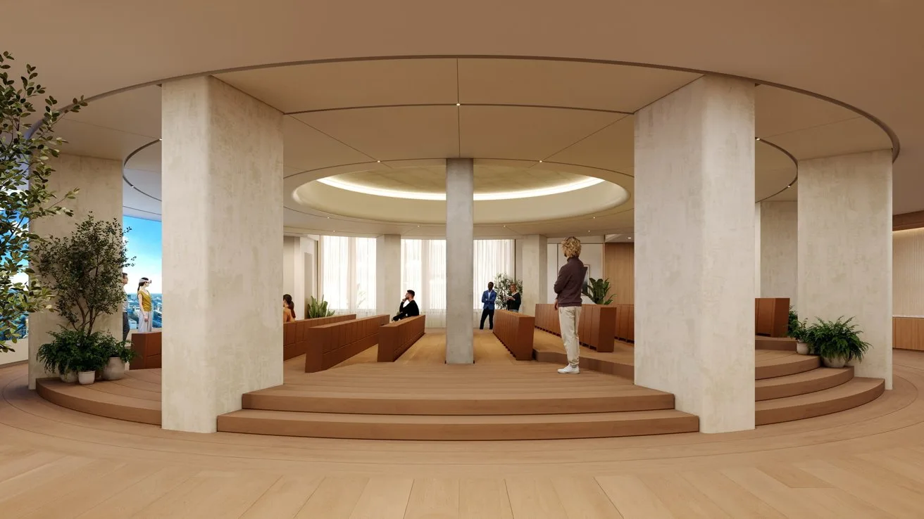 Interior modern al unui centru dedicat dezvoltării aplicațiilor, cu zone de întâlnire și consultanță.