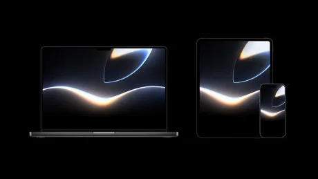 Wallpaper-ul Apple cu un design elegant pentru dispozitivele iPhone, iPad și Mac.