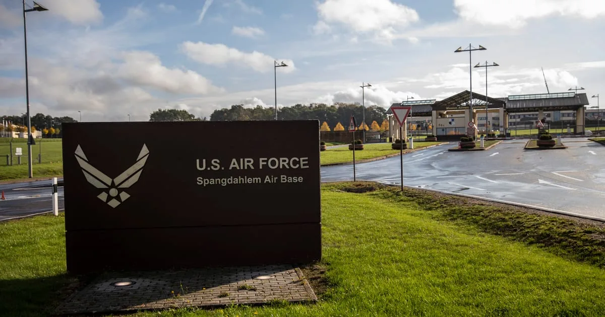 Baza aeriană Spangdahlem, locul prăbușirii avionului F-16.