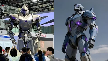 Robotul umanoid Neo1, cu articulații hidraulice, pentru sarcini industriale grele.