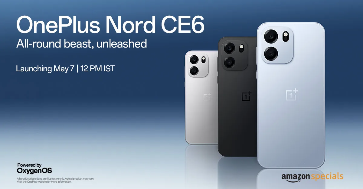 OnePlus Nord CE 6 cu design elegant și specificații avansate, pregătit pentru lansare.