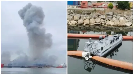 Explozie în portul Constanța și drone maritime în acțiune pe Marea Neagră.