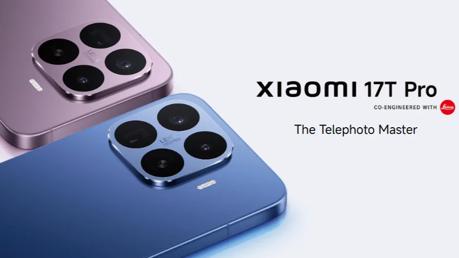 Xiaomi 17T Pro, smartphone cu design elegant și camere avansate.