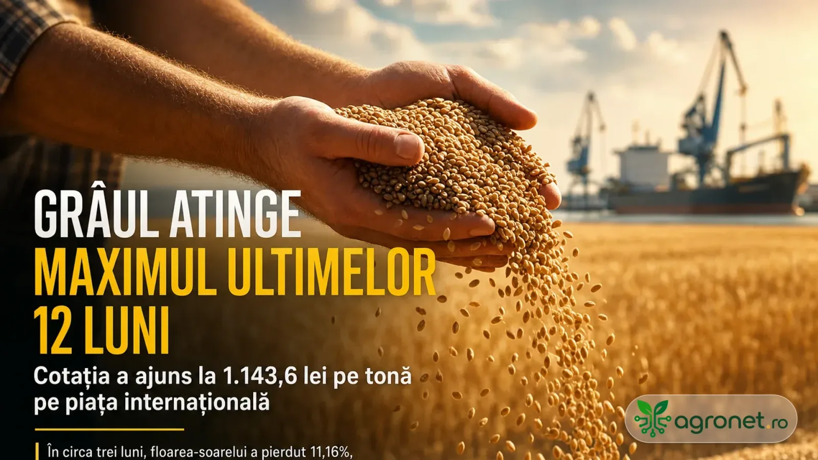 Grâul atinge un maxim pe piața internațională, dar prețurile interne scad.