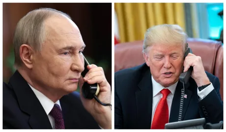 Discuție telefonică între Putin și Trump despre pacea în Ucraina.
