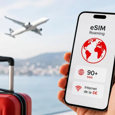 Noua opțiune eSIM Roaming oferă internet în peste 90 de țări.