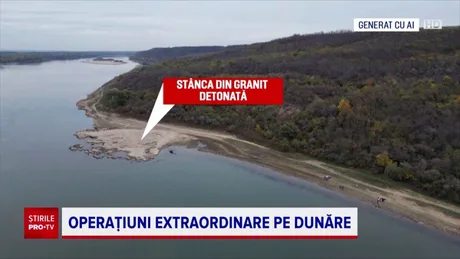 Intervenții pe Dunăre pentru creșterea debitului spre centrala de la Cernavodă.
