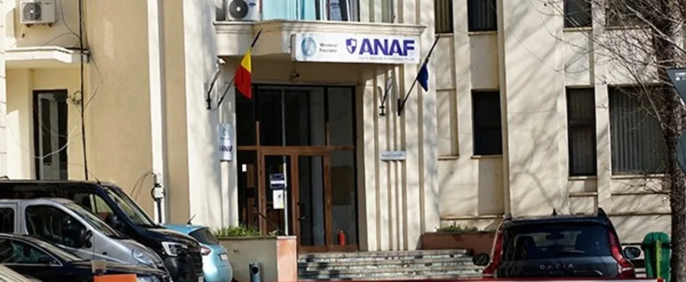 Clădirea ANAF, simbol al administrației fiscale din România.