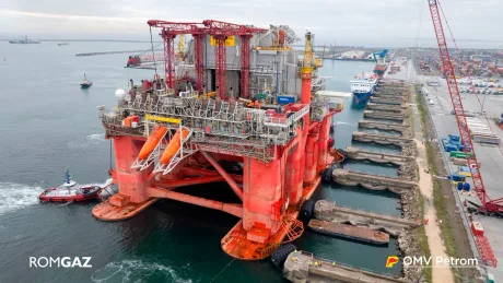 Platformă de foraj maritim Neptun Deep în Marea Neagră.