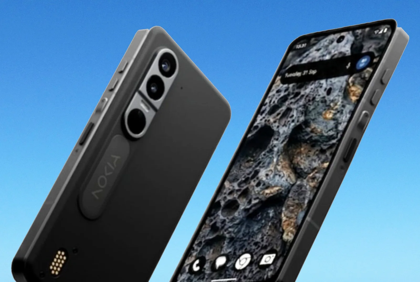 Smartphone industrial cu design modernizat și caracteristici robuste pentru utilizare în teren.