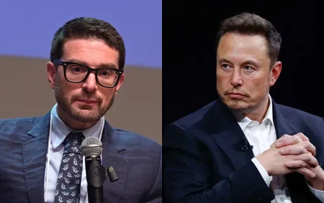 Elon Musk și Christopher Nolan discutând despre filmul Odiseea realizat cu AI.