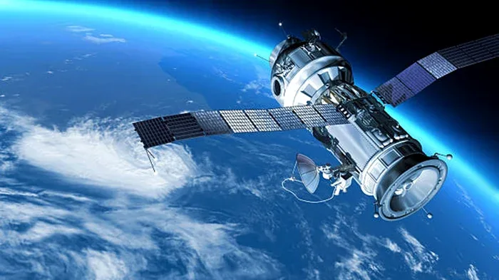 Sateliți în orbită, simbolizând bruiajul GPS în Europa.