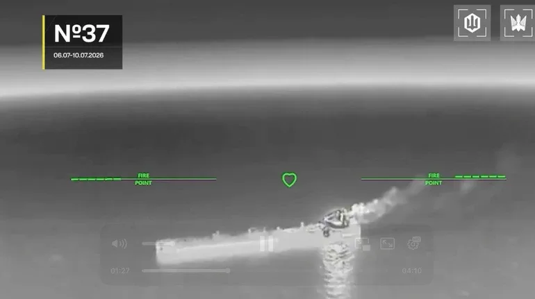 Nave rusești atacate de drone în Marea Neagră, în timpul conflictului.