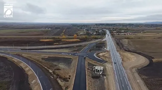 Progresul lucrărilor la nodurile rutiere din Autostrada A7 Bacău–Pașcani.