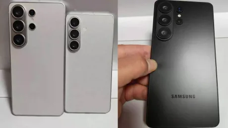 Două modele Samsung Galaxy cu camere distincte, evidențiind diferențele de design.