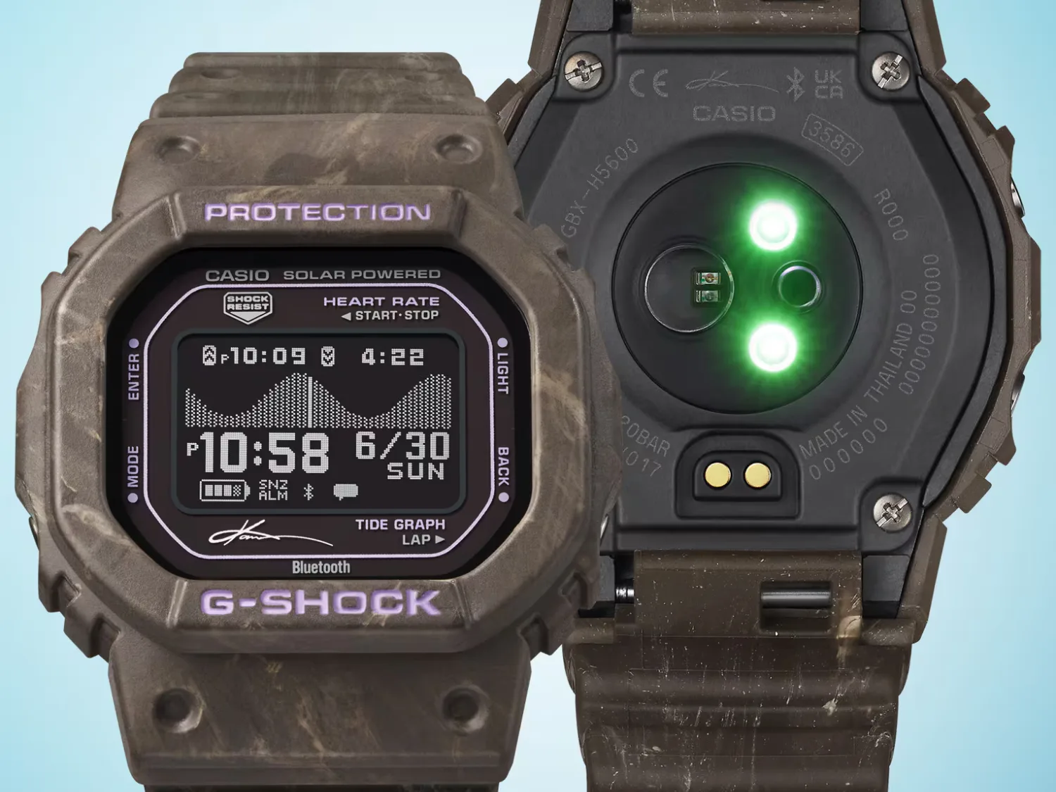 Ceas G-Shock cu monitorizare a sănătății și design inspirat de surf.